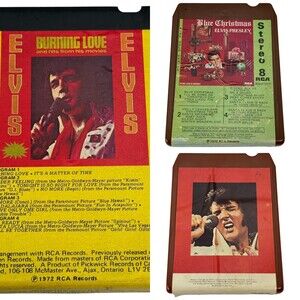 Elvis 8-Track Tape Bundle 3 - Burning Love, Blue Christmas, Legendary Performer
